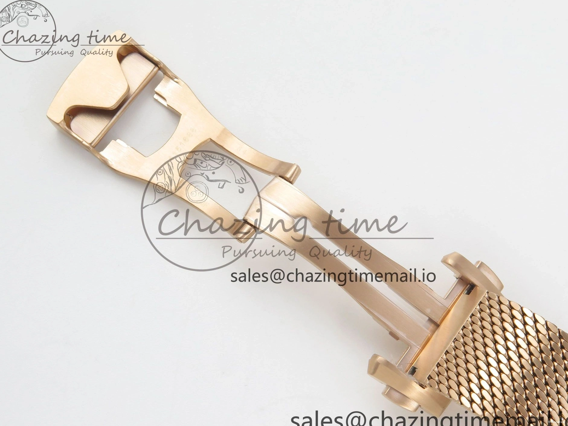 0510 Stylish Seamaster 300M Diver Rose Gold VSF 1:1 Best Edition Black Dial on Mesh Bracelet A 7662